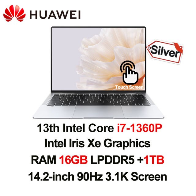 2023 HUAWEI MateBook X Pro Laptop 14.2 Inch i7-1360P 16/32GB 1/2TB 3.1k Touch Screen Notebook Primary Color HDR LTPS PC Computer