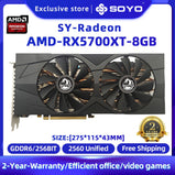 SOYO AMD Graphics Card Radeon RX5700XT RX580 5500XT 6600XT 6600M GDDR6 Video Memory PCIE4.0x16 Gaming Card for Desktop Computers