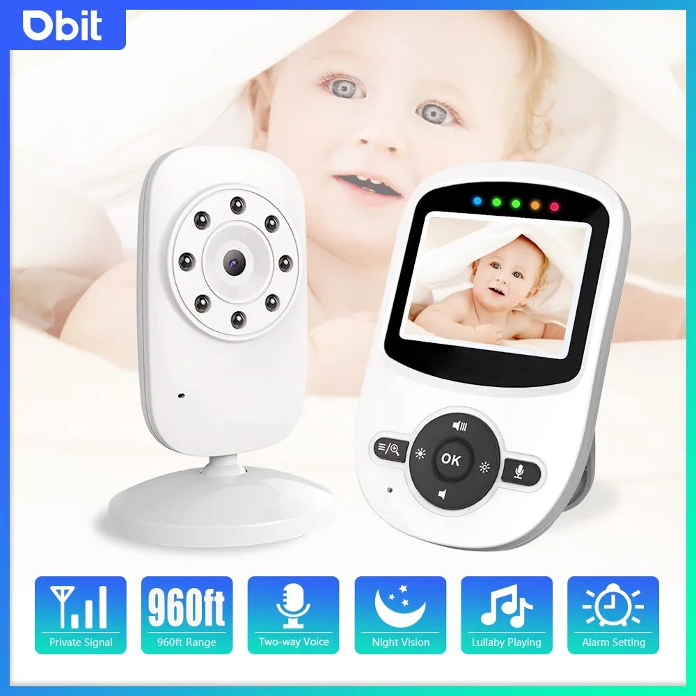 SM24 Baby Monitor,2.4 Inch LCD Screen+Baby Camera,2-Way Talk,Newborn Cry Alarm,Lullabies,Night Vision Security Monitoring