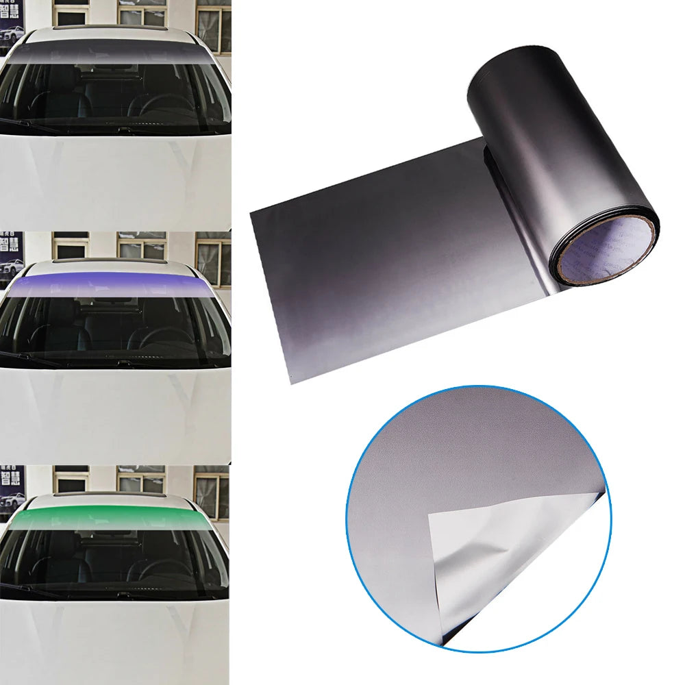 1 Roll 20CM X 150CM Universal Sun Visor Strip Sun Film Car Front-Windshield UV Shade Banner Protection Solar Protection Stickers
