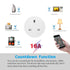 20A Tuya Smart Socket WiFi UK Plug 3pin Adapter Home Alexa Voice Control With Energy Monitering Timer Function Power Outlet Set