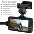 720P Motorcycle Camera 3 Inch Driving Recorder Motorcycle Dashcam Front & Rear Camera Video Recorder Dash Cam Motorcycle DVR