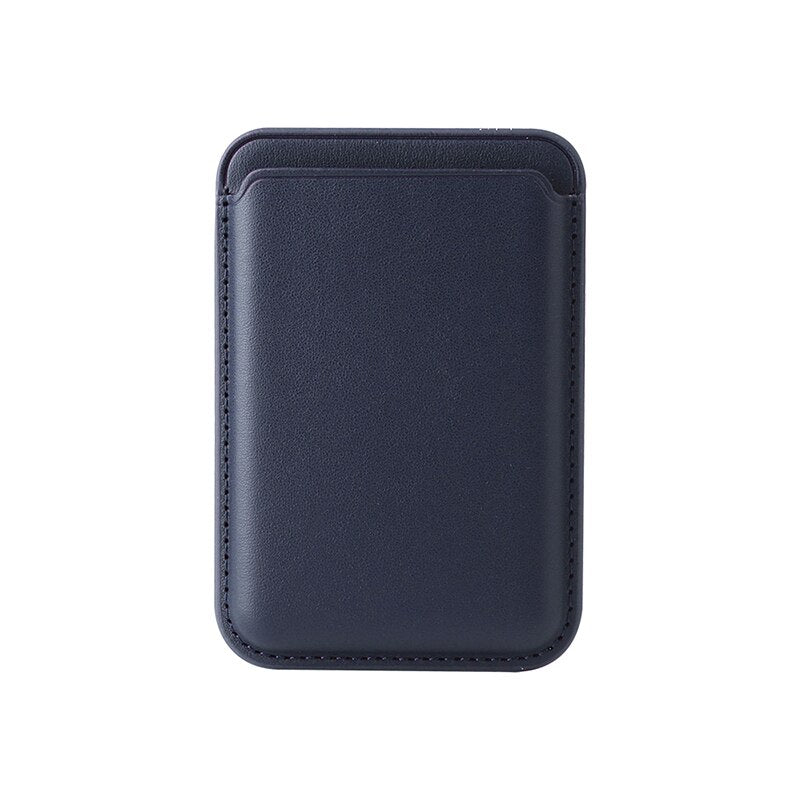 For Apple Magsafe Magnetic Leather Card Holder Bag For iPhone 12 13 14 11 Samsung Huawei Xiaomi Case Macsafe Wallet Card Slot