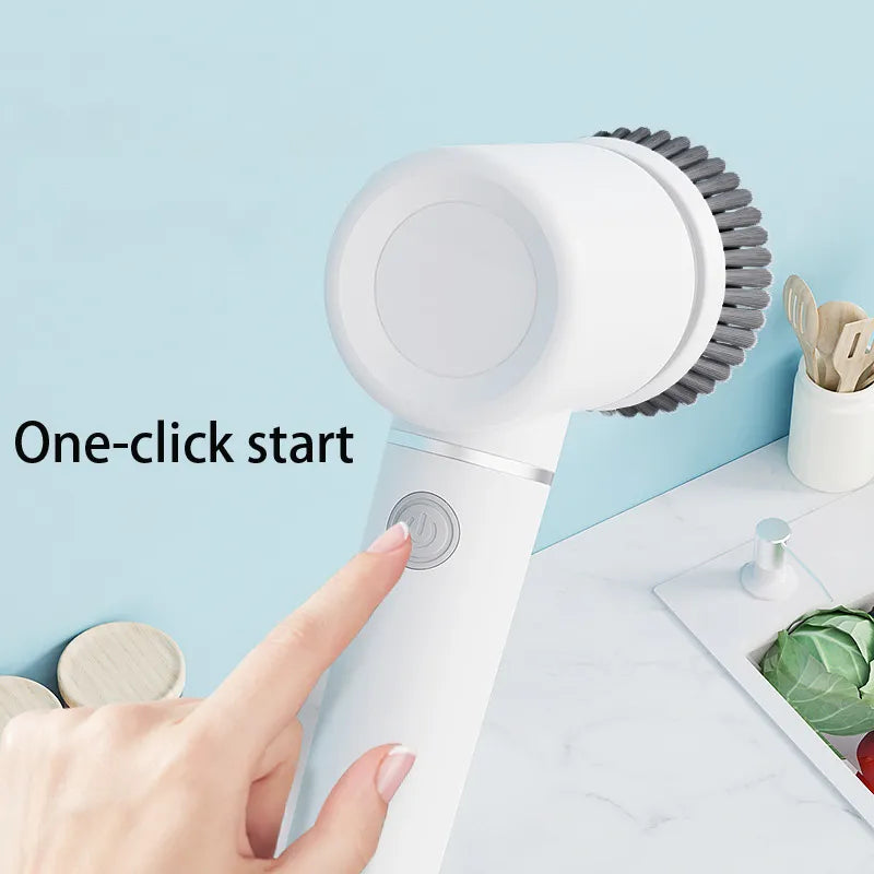 Electric Cleaning Brush Rechargeable Bathroom cleaning brush Replaceable Cleaning Brush Heads For kitchen Bathroom cleaning tool