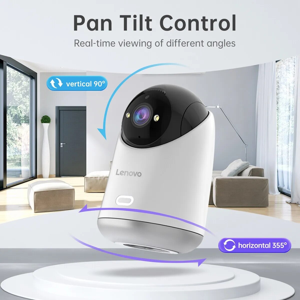 Lenovo 3MP 5G WiFi PTZ IP Camera Smart Home Color Night Audio Wireless Surveillance Camera Auto Tracking Security Baby Monitor