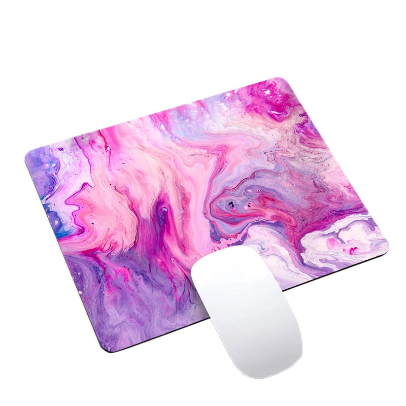 Marble Nordic Style Small Mouse Pad Computer Laptop Mousepad Rectangle Non-slip Rubber Base Deskpad Table Mat Desk Accessories