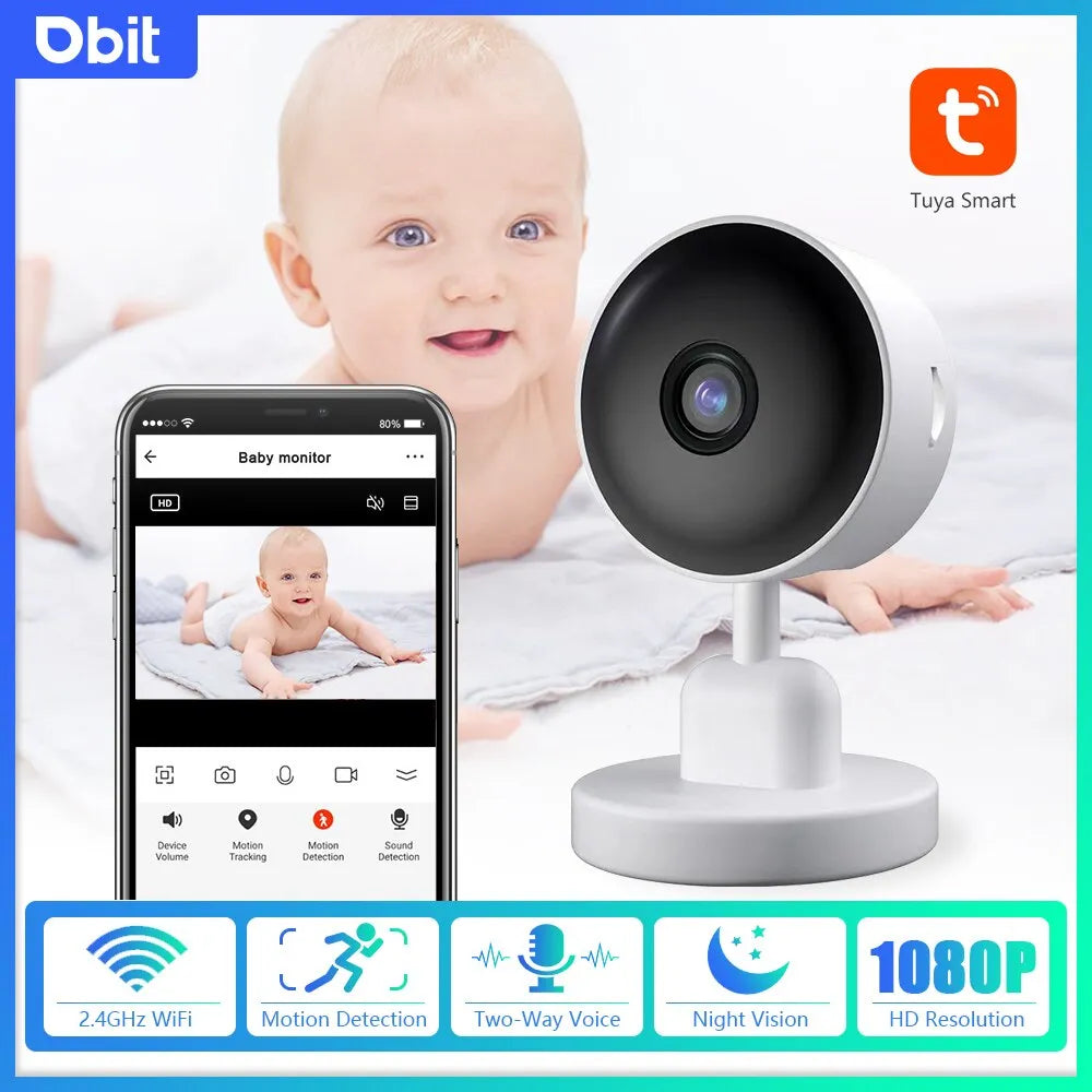 DBIT Baby Monitor Tuya Smart Wifi Video Surveillance Cameras Newborn Baby Security Protection Two Way Audio Night Vision
