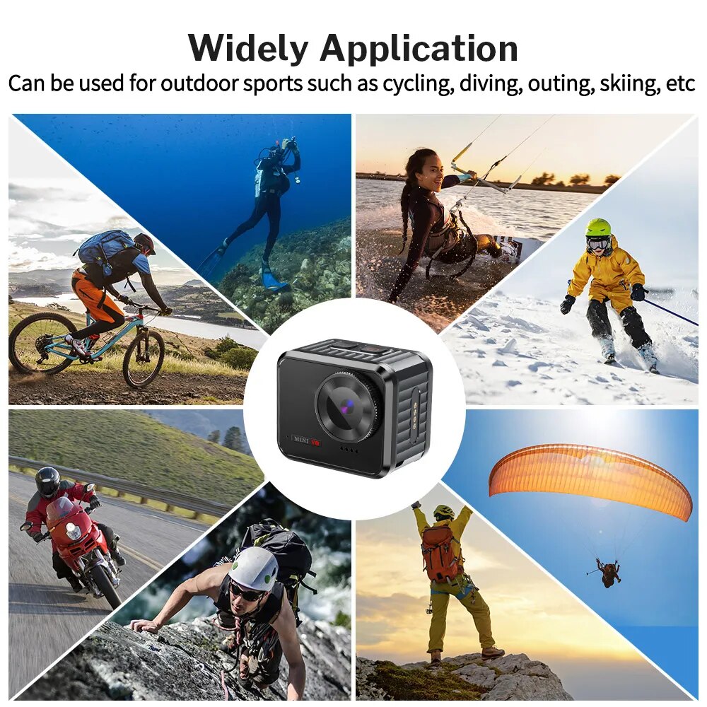 Deelife 4K Action Camera WiFi Sports Cam with Stabilizer Waterproof