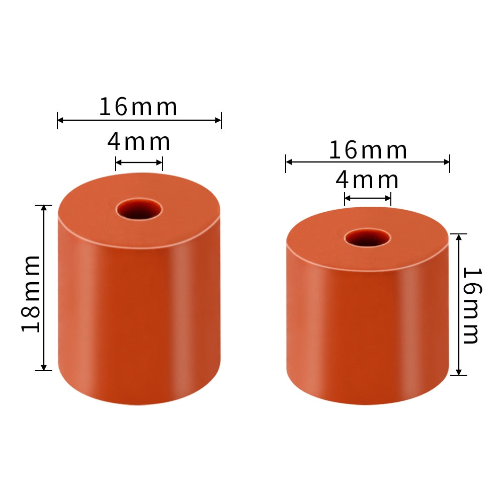 KINGROON 10pcs 3D Printer Silicone Solid Spacer High Temperature Hot Bed Leveling Column For CR-10 CR10S Ender-3 3D Priter Parts