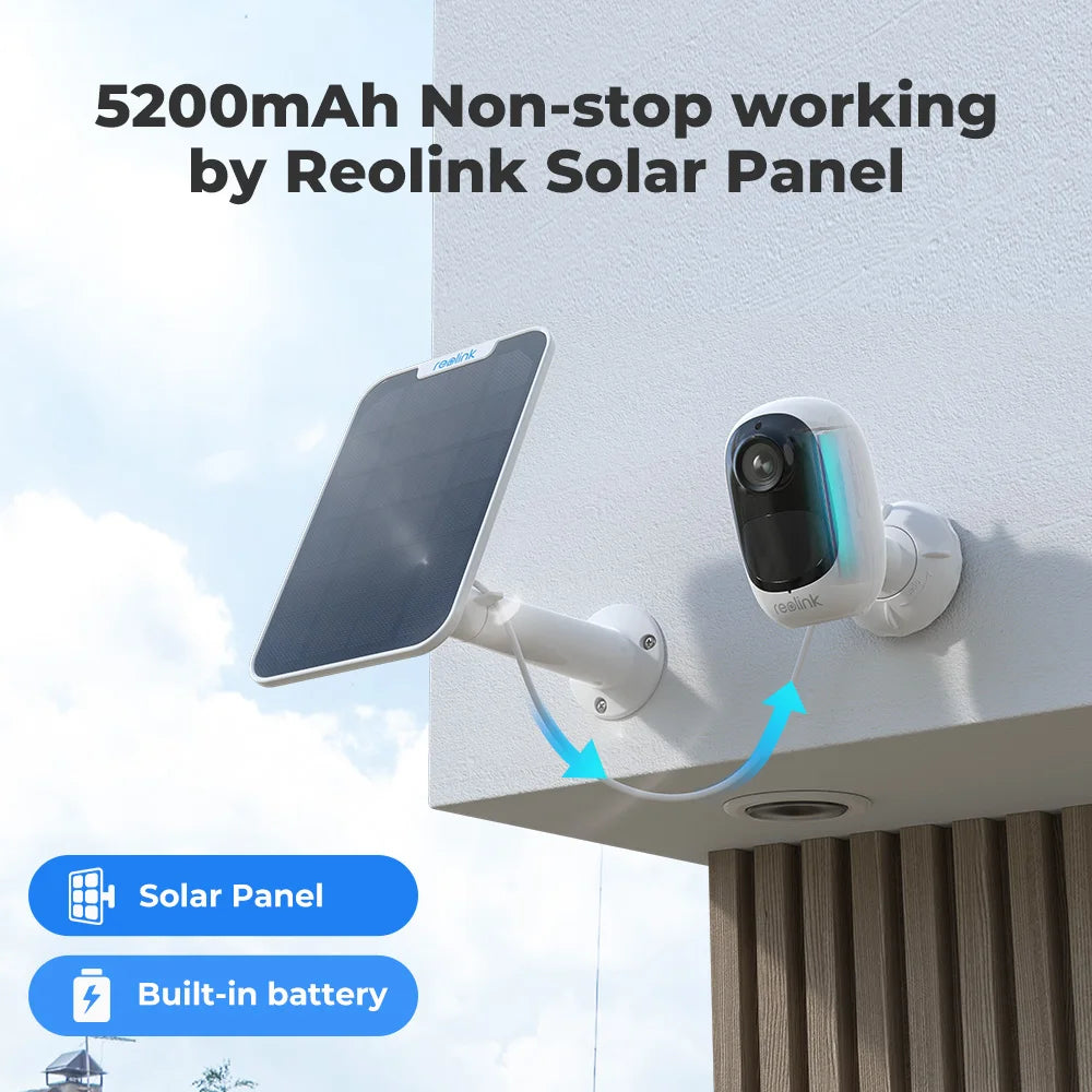 Reolink Argus Series B310 Battery WiFi IP Camera B320 Cam AI Human/Vehicle Detection 2-Way Audio Solar Powered Security Cameras