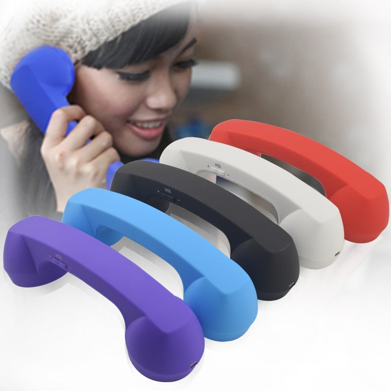 Wireless Bluetooth-compatible Telephone Handset Retro Universal External Microphone Speaker For IOS/Android Phone Call Receiver