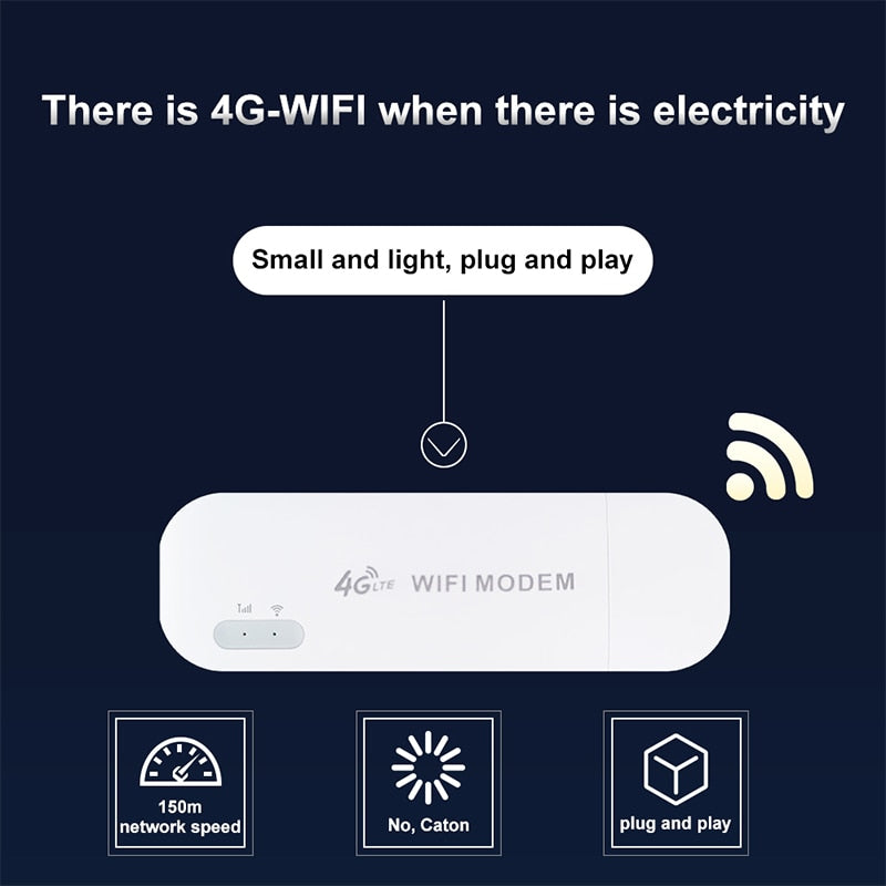 TIANJIE Unlocked LTE Router 3G/4G USB Wifi Wireless Car Modem Mini Wi-Fi Stick Network Data Hotspot Dongle With Sim Card Slot