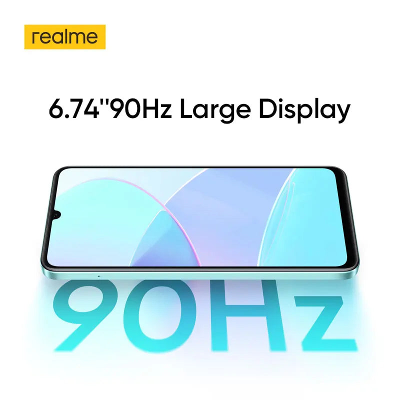 realme C51 4G 6.74'' Smartphone 90Hz Display 4GB 128GB 33W SUPERVOOC Charge 5000mAh Battery 50MP AI Camera Moblie Phone