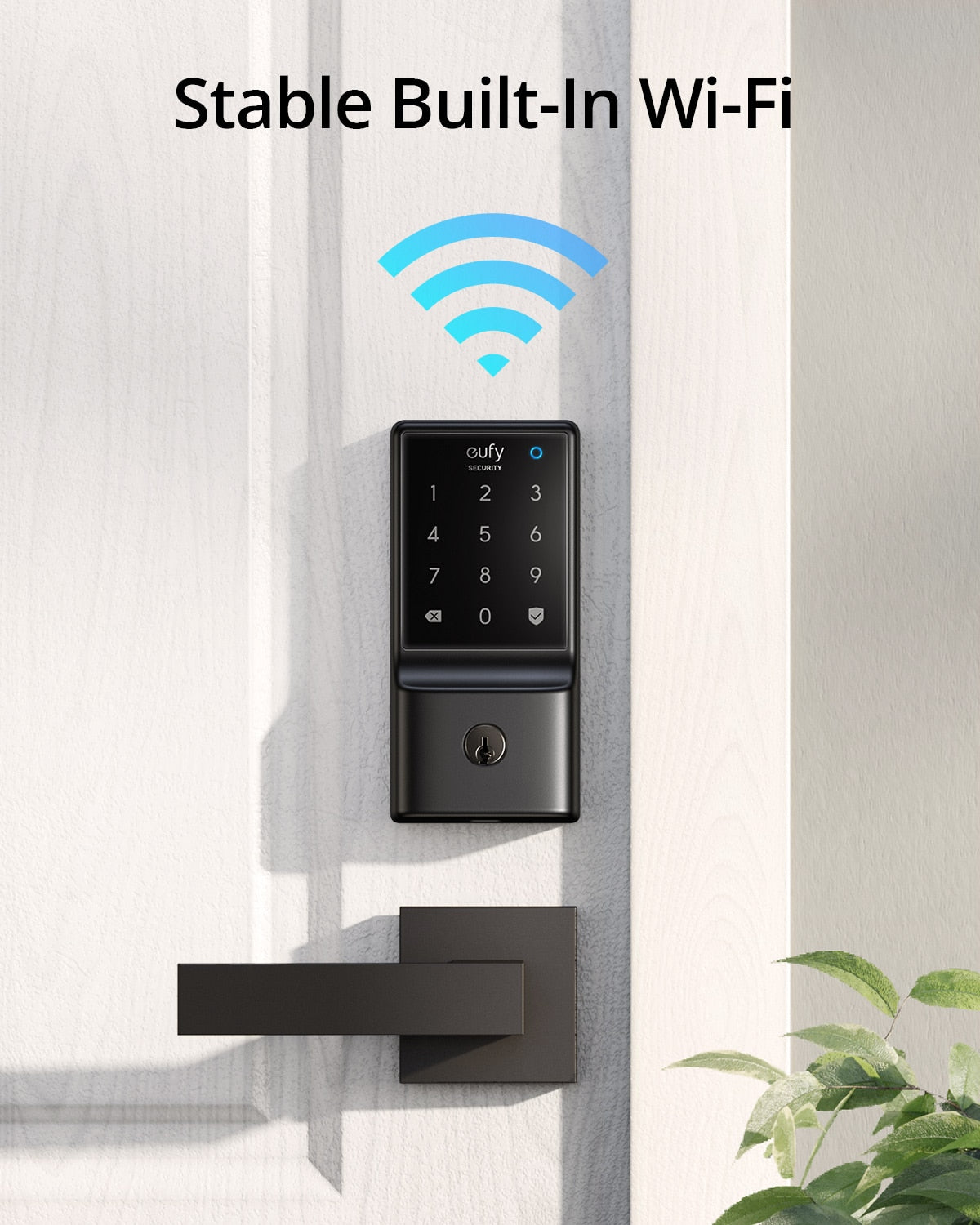 eufy Security C210(E110) Smart Lock 5-in-1 Keyless Entry Door Lock Built-in WiFi Deadbolt Smart Door Lock No Bridge Required
