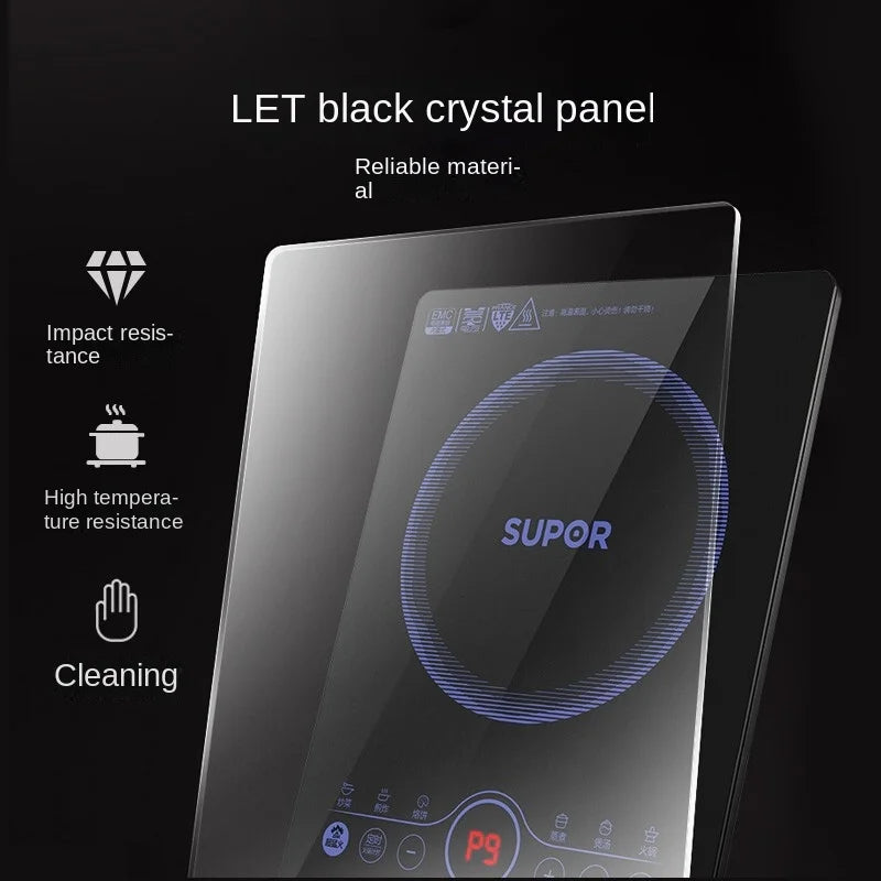Induction Cooker High-power Touch Buttons Six Cooking Functions Durable Panel Eight-speed Firepower Timing Function Cooking Unit