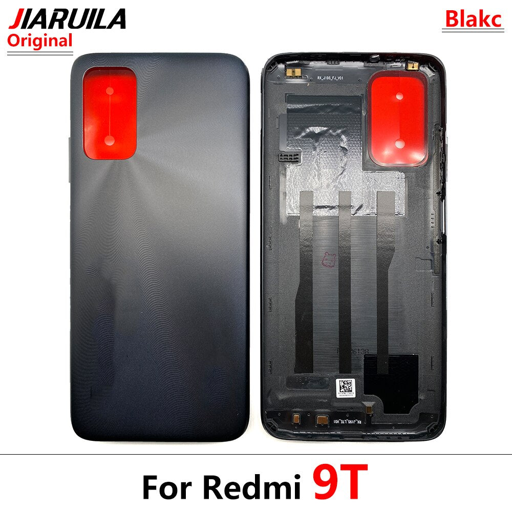 Original Battery Back Cover Rear Door Housing Case Replacement With Volume Power Button Side Key For Xiaomi Redmi 9A 9T 9C 9
