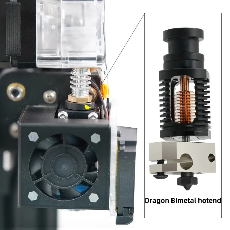 Compatible With E3D V6 Dragon 3D Printer Hotend High Flow Bimetal Heatbreak For V6 Jead 12V 24V 0.4mm Pursai3 MK3 Titan Extruder