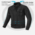 VEMAR Mens Motorcycle Jacket Summer Breathable Jacket CE Protective Retro Black Motorbike Motorcyclist Mesh Clothing Rider Pants
