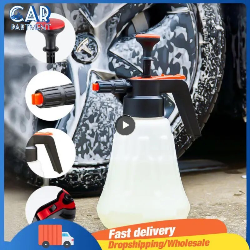 1~4PCS Car Washer Foam Washing Pot Sprayer Fan Shaped Spray Kettle Auto Vehicle Snow Foamer Air Pressure Soap Clean Water Bottle