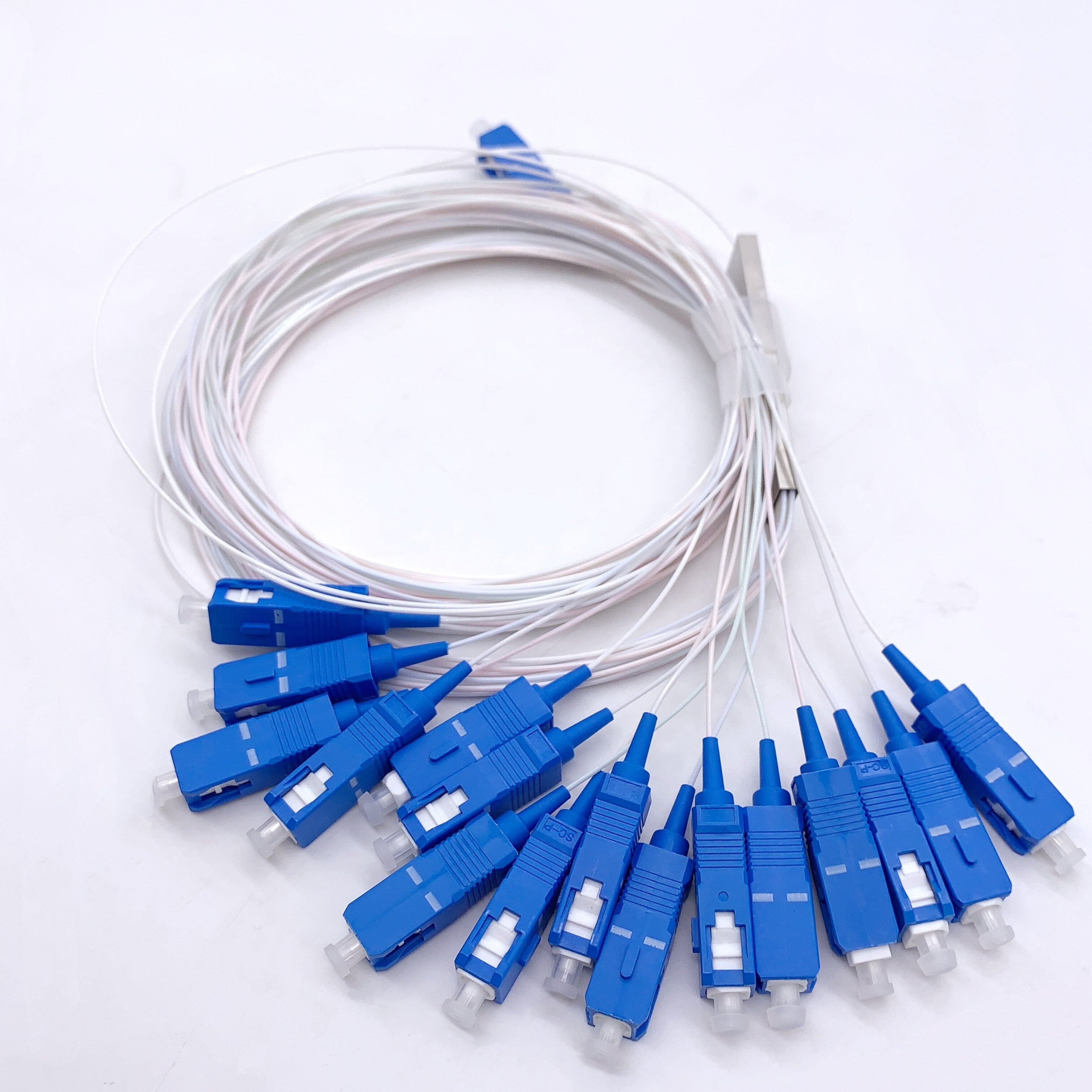 SC/UPC PLC Splitter 1x2 1X8 1x16 SM Single Mode 0.9mm G657A1 LSZH PVC 1m FTTH Fiber Optic Splitter UPC Free shipping