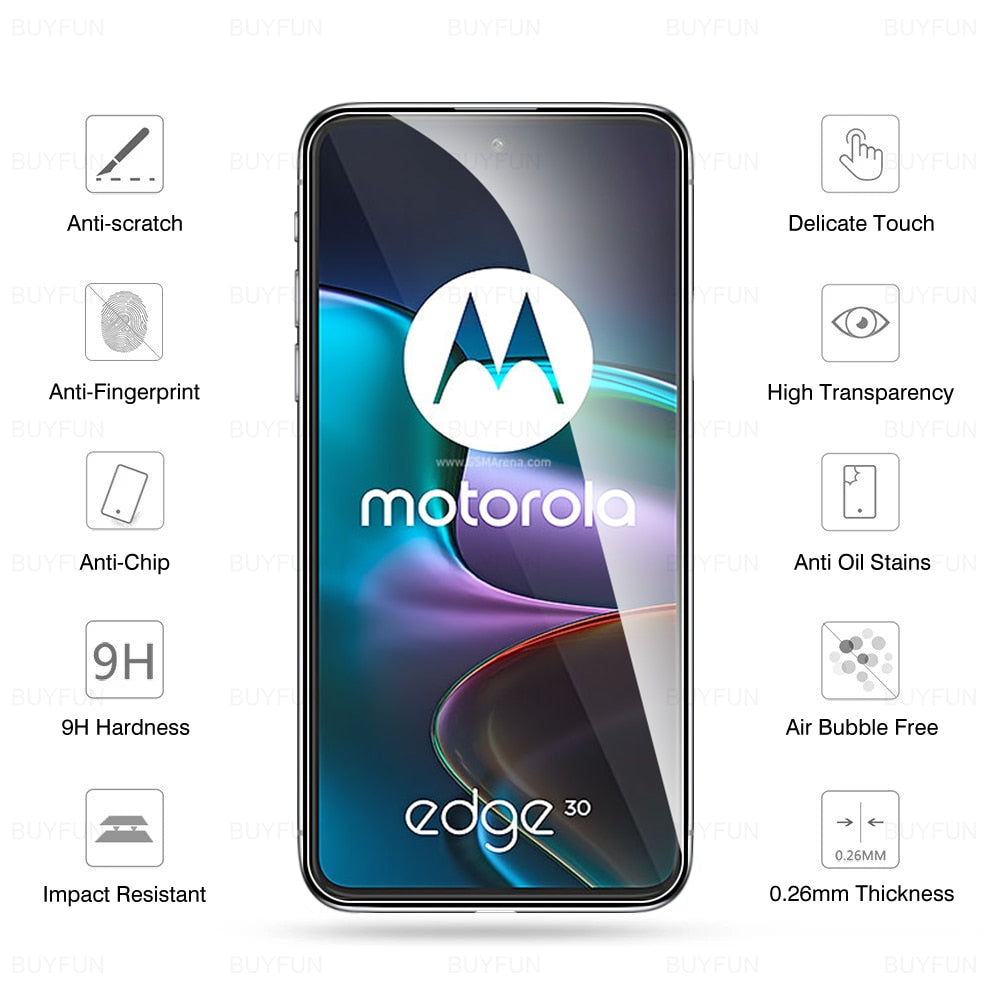4pcs Glass For Motorola Edge 30 Pro Tempered Glass Screen Protectors For Motorola Edge 20 Lite Edge20 Edge30 Mobile Phones Film