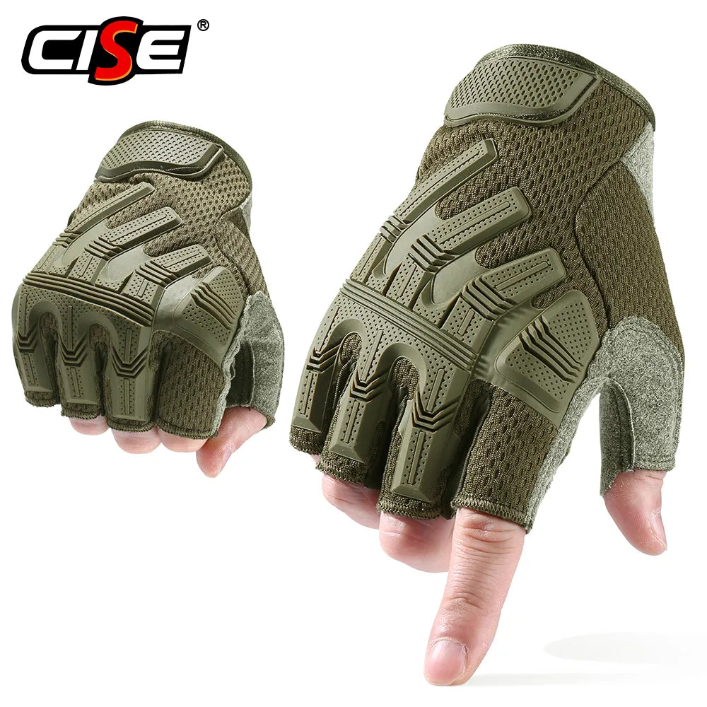 Fingerless Glove Motorcycle Half Finger Gloves Touch Screen Motorbike Motocross Moto Riding Cycling Racing Biker Protective Gear