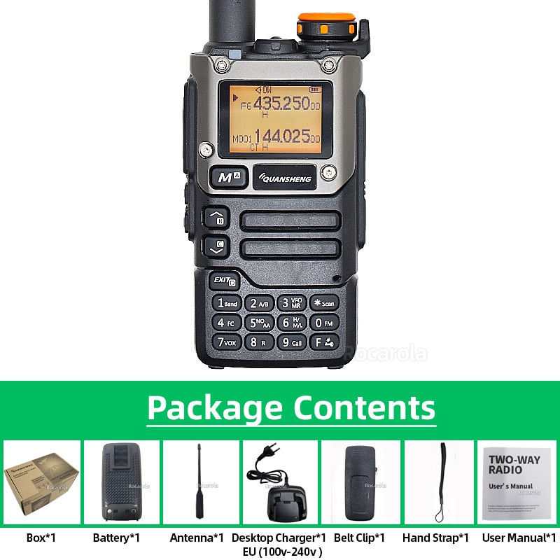 UV K5 (8) Walkie Talkie Portable Am Fm Two Way Radio Commutator Station Amateur Ham Wireless Set Long Range Receiver