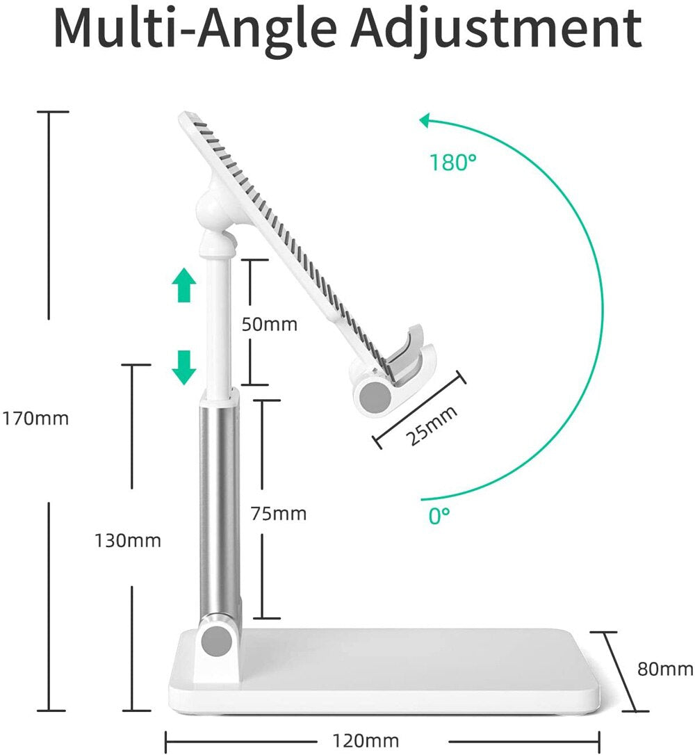 New Desk Mobile Phone Holder Stand For iPhone iPad Xiaomi Adjustable Desktop Tablet Holder Universal Table Cell Phone Stand