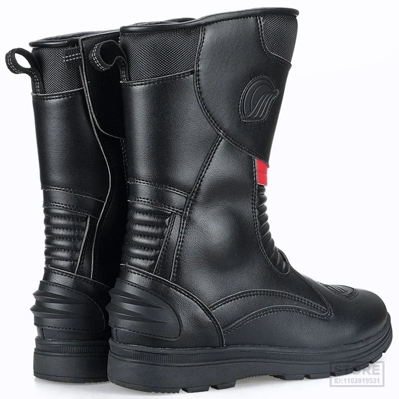 Men Women Winter Summer Motorcycle Boots Long High Ankle Riding Protective Shoes Moto Accessories Rider Biker Equipment B1006