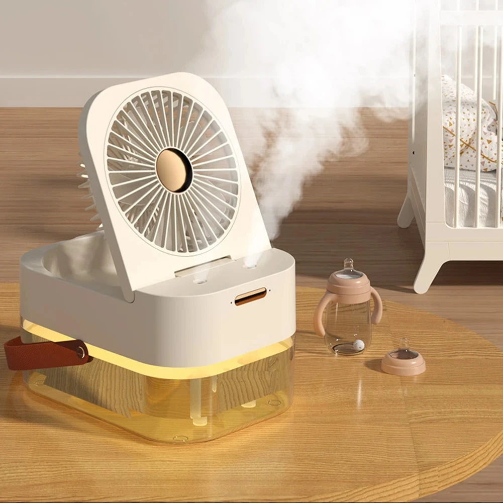 Xiaomi Double Spray Humidification Home Desktop Air Cooler Fan USB Rechargeable Remote Control Humidifier Sprayer Cooling Fan