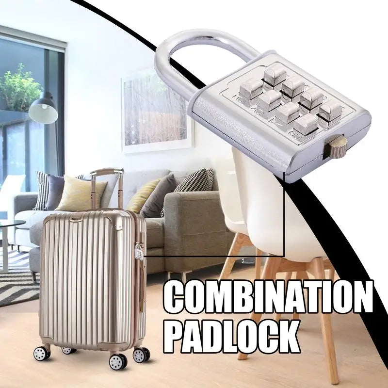Combination Padlock For Locker 8/10 Digits Small Locker Lock Practical Gift Combination Security Padlock Digital Code Padlock