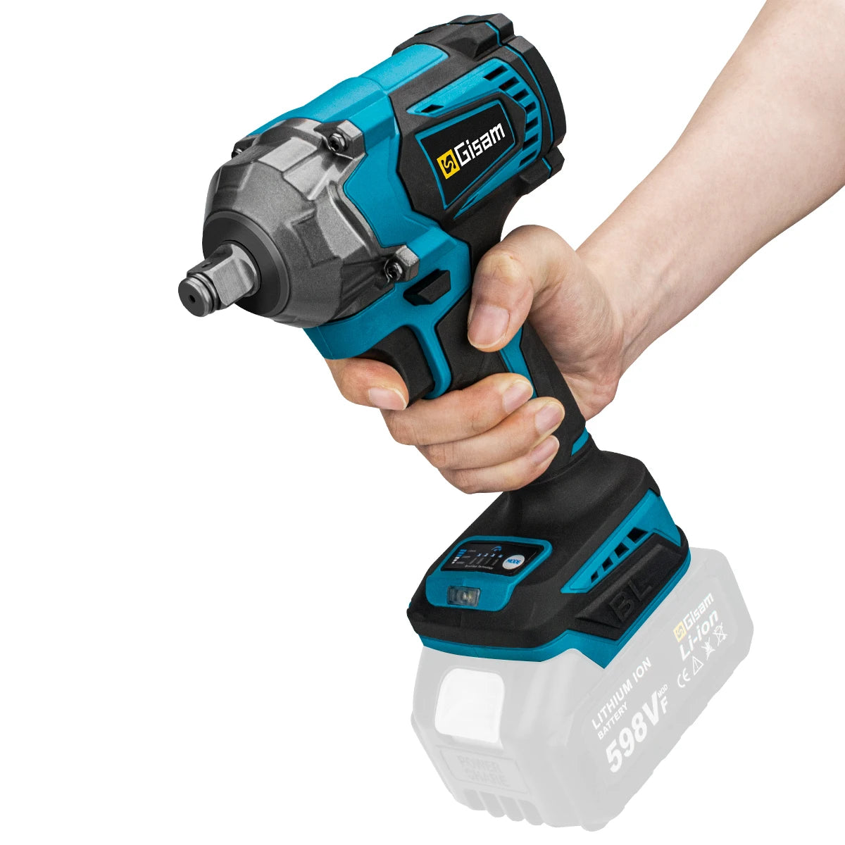 1200N.M Brushless Electric Impact Wrench 1/2 Inch Cordless Wrench Screwdriver Power Tools Without Battery For Makita 18V Battery