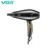 VGR Hair Dryer 1800-2200W Intelligent Temperature Control 2-speed Speed and 3-speed Temperature Control Household Hair Dryer
