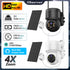 Outdoor WIFI Solar Camera 4MP Security with Solar Panel Wireless Surveillance PTZ Battery CCTV PIR Human Detection ICsee Alexa