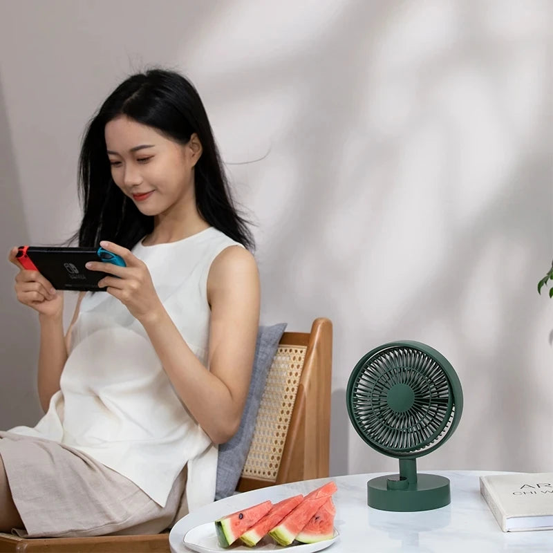 Xiaomi Youpin Desktop Fan Shaking Head Intelligent Digital Display Mini Cooling Fan Type-C Rechargeable Portable Low Noise Fan