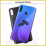 New For Huawei P30 Lite Nova 4e Battery Back Cover Rear Door 3D Glass Panel P30Lite Housing Case Adhesive + Camera Lens Replace