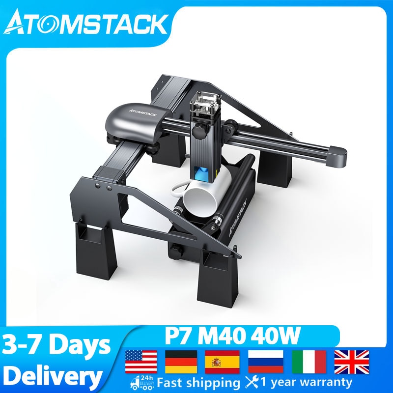 ATOMSTACK P7 M40 40W Laser Engraver Desktop DIY Engraving Cutting Machine With 200*200 Engraving Area Upgraded Fixed-focus Laser