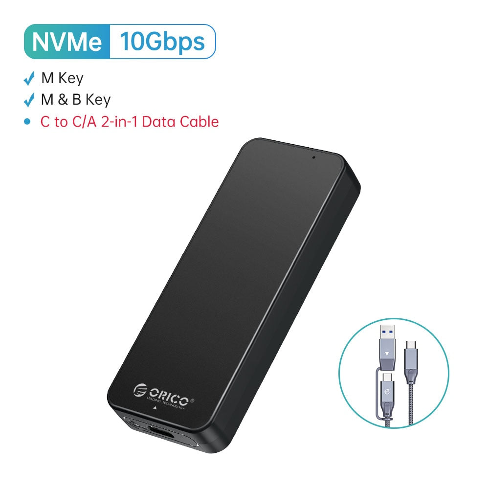 ORICO M2 SSD Case NVMe USB Type C Gen2 10Gbps PCIe SSD Enclosure M.2 NVMe Enclosure M.2 SATA NGFF 6Gbps Solid State Drive Case