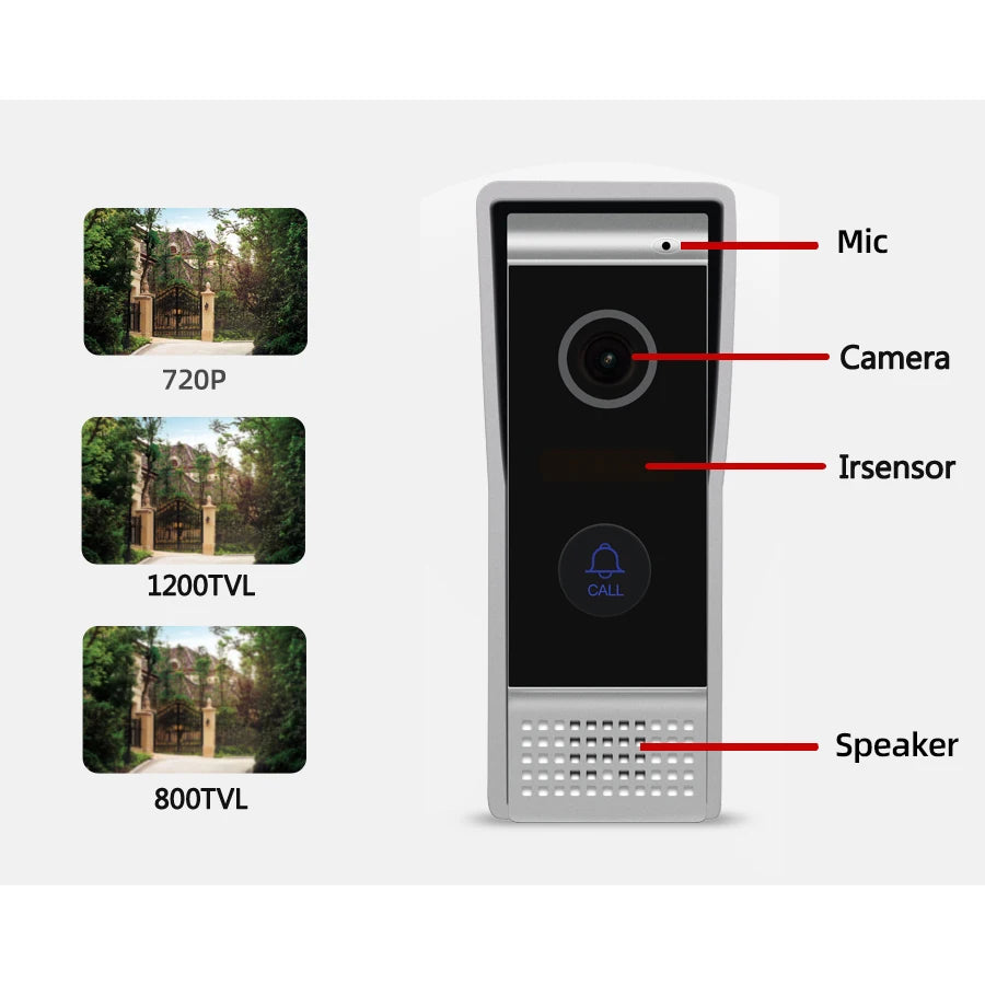 Jeatone Tuya Smart 7 WIFI Wireless Video Phone Intercoms for Home Indoor Monitor Detection Doorbell camera Outdoor Doorman