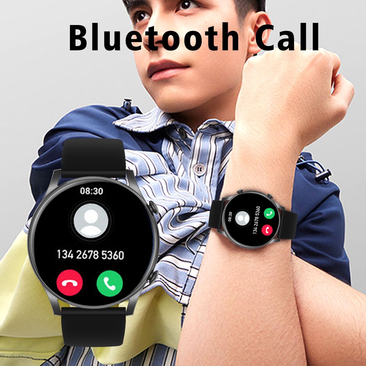 SENBONO 2023 AMOLED Smart Watch BP Health Monitor Answer Make Call Watch Always On Display Waterproof Smartwatch for Men Women