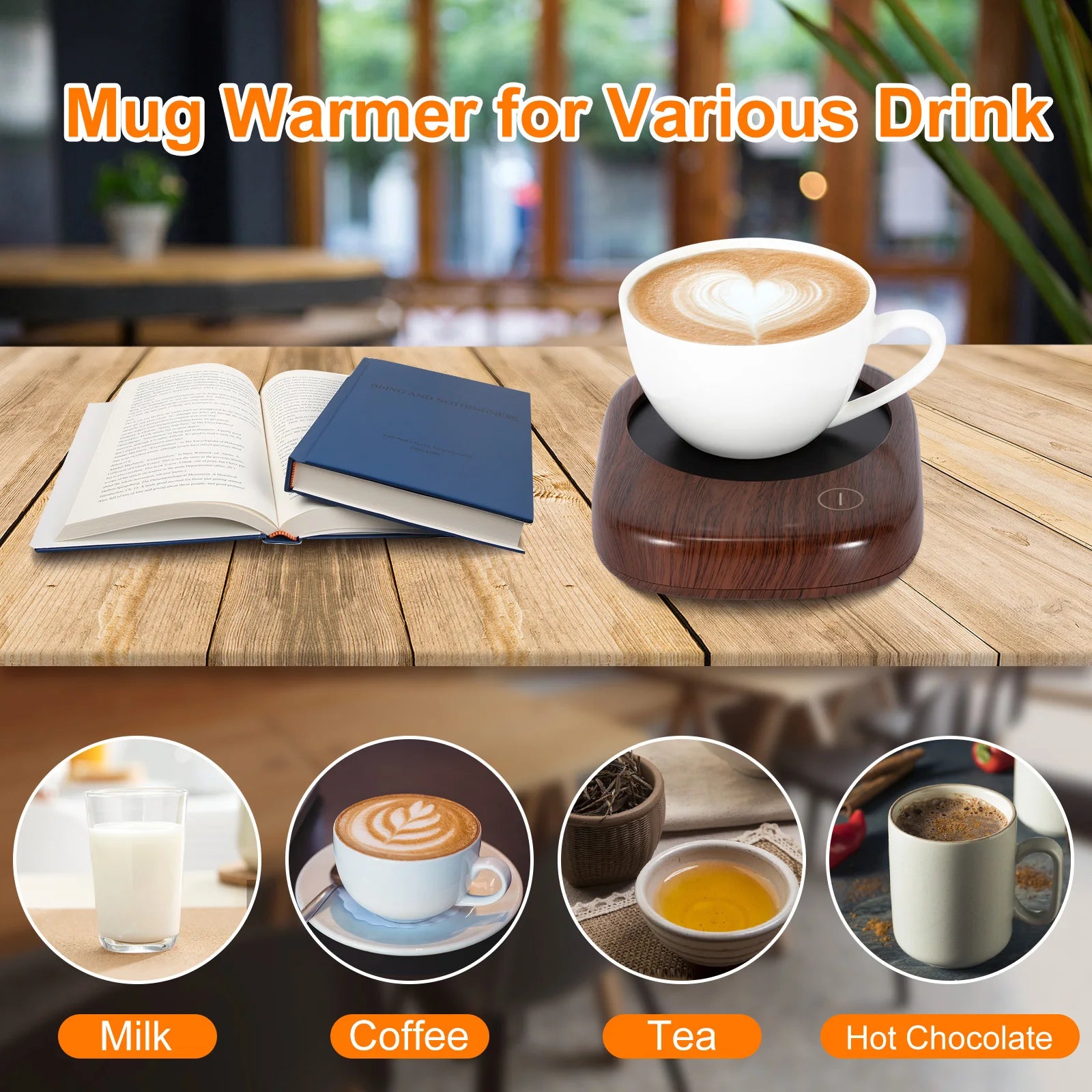 220V Cup Heater Mug Warmer Thermostatic Warmer Coaster 3 Gear Heating Pad Hot Tea Makers Electric Hot Plate for Milk Tea Coffee