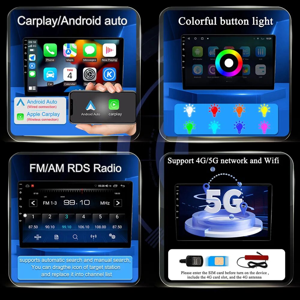Android 13 For Audi Q3 1 8U 2011 - 2018 Carplay  Touch Screen Navigation Car GPS Radio Screen Autoradio Videp Player Multimedia