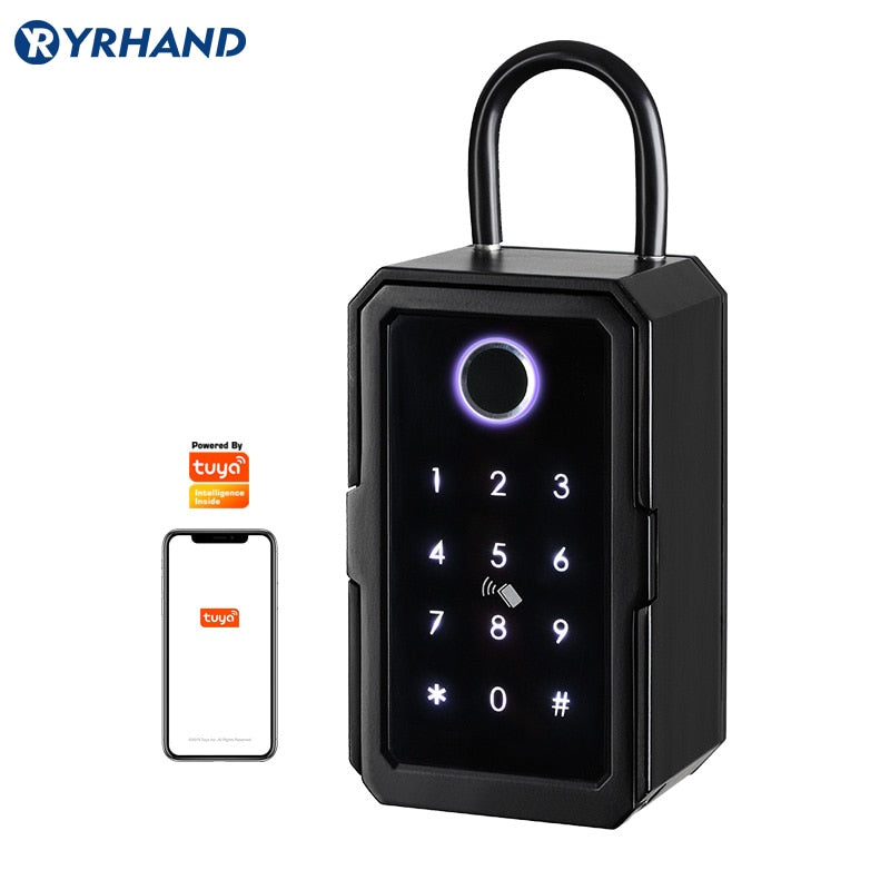 YRHAND TTlock Wifi Security Boxes password Smart Fingerprint Digital Cerradura Inteligente Tuya Electronic Portable Lock Boxes