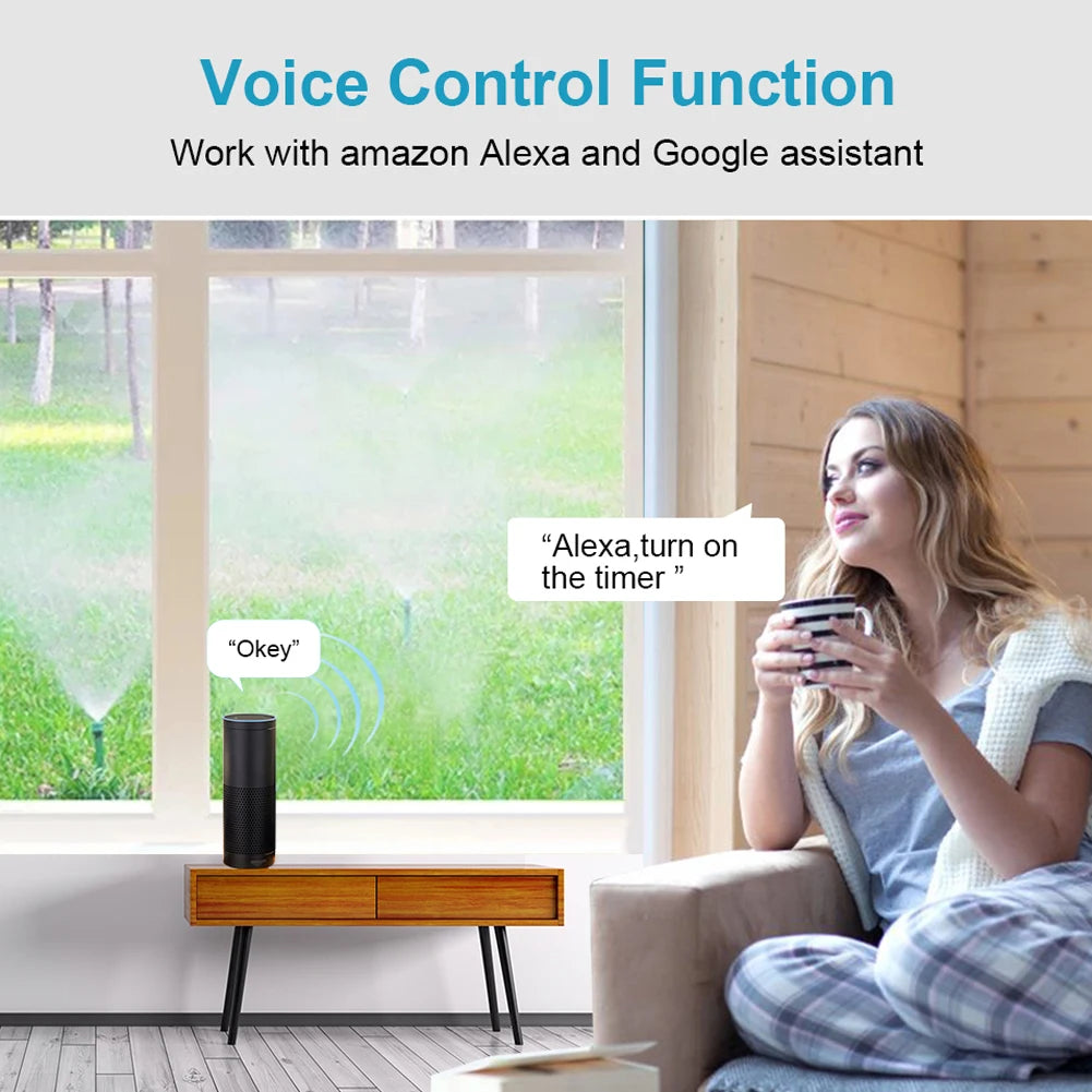 Zigbee Tuya Irrigation System Smart Watering Timer APP Programmable Sprinkler with Rain Delay Drip for Outdoor Lawn Garden Yard