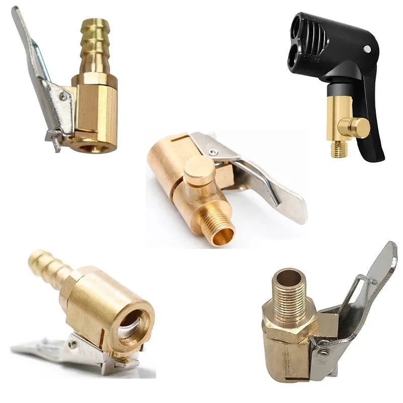 Car Truck Tire Air Pump Chuck Tyre Valve Air Compressor 220V Inflatable Pump Valve Clip Clamp Connector Nozzle 8MM Deflate Tool