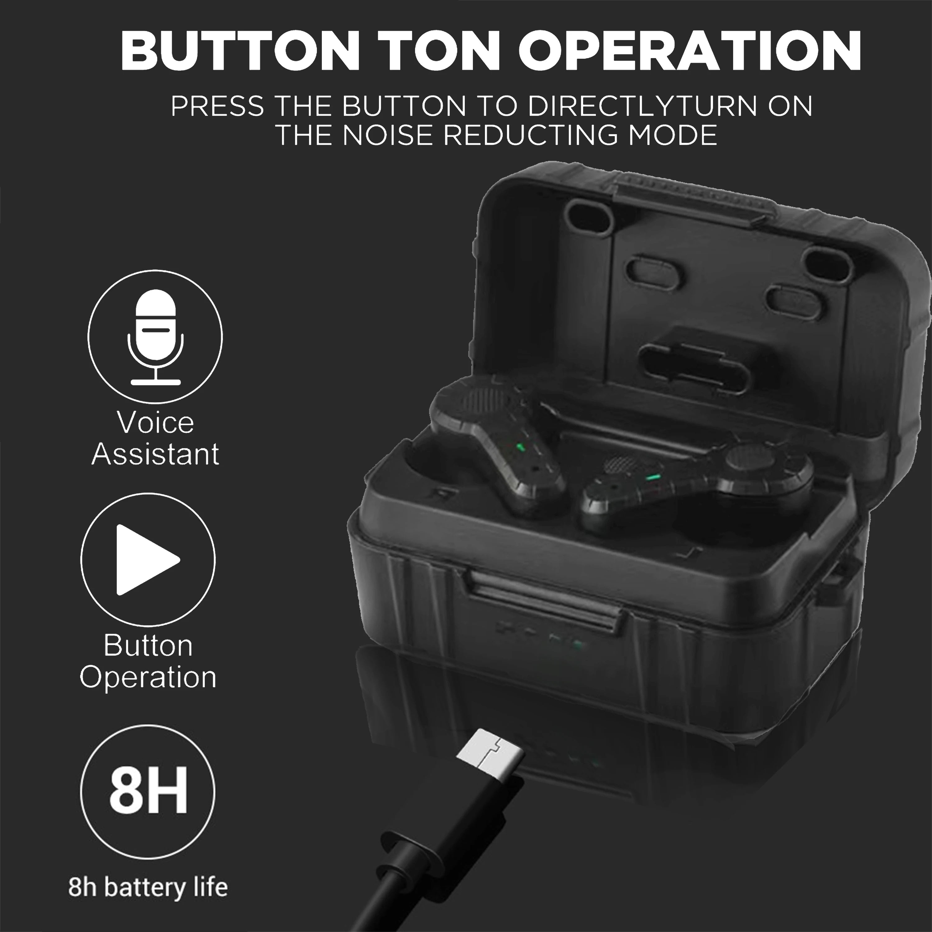 New Generation Shooting Ear Protection NRR 27dB Hearing Protection Earbuds Electronic Shooting Earplugs