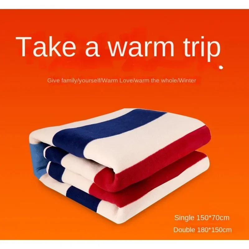12/24V Car Electric Heated Blanket Mat Thicker Warmer Heater Winter Car Electric Blanket Heating Travel Blankets For RV SUVs