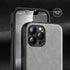 Luxury Leather Case For iPhone 14 13 12 11 Pro Max Mini XR XS X 8 7 Plus SE 2020 14Pro Cover With Metal Plate Support Car Holder