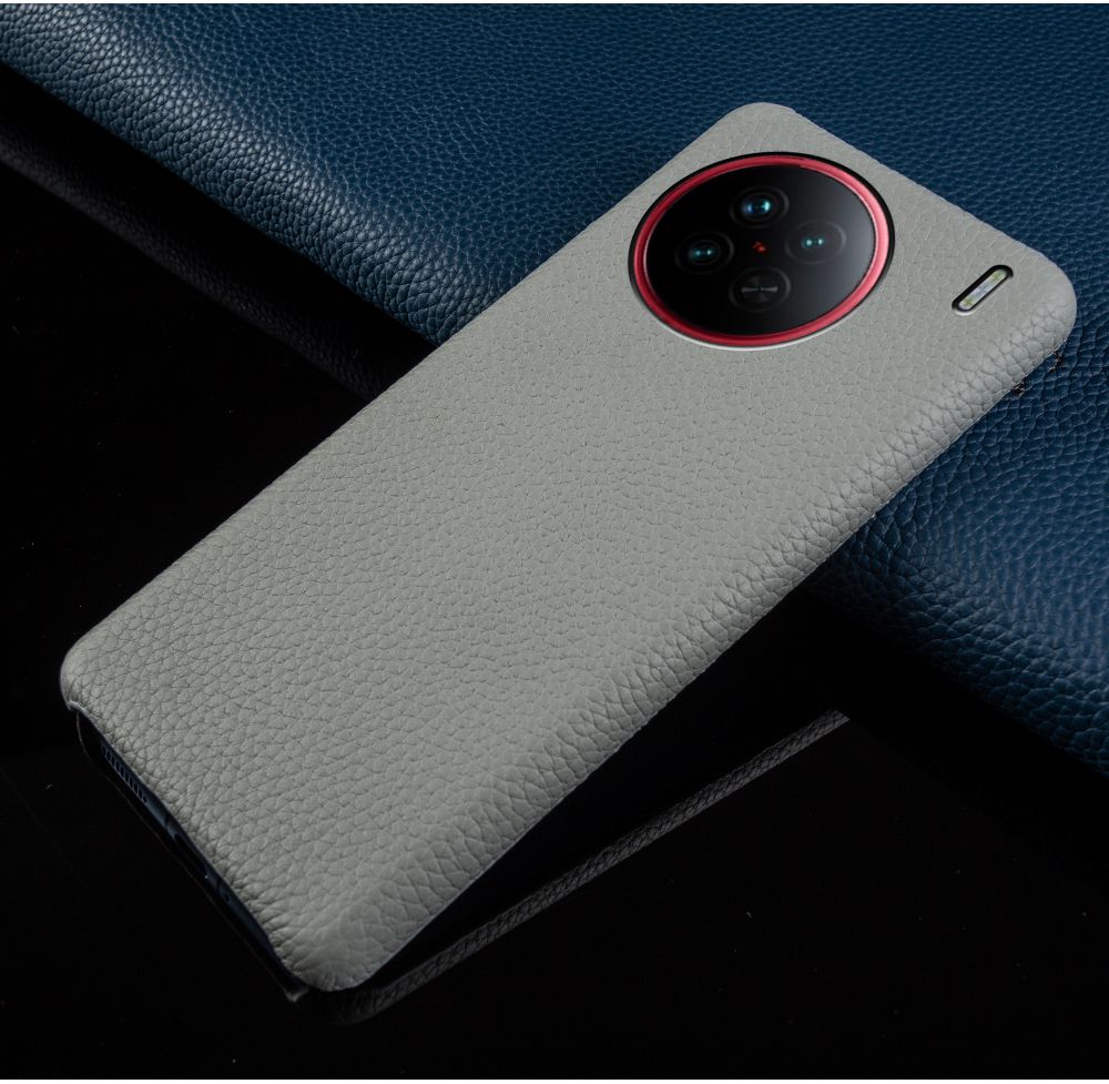 For VIVO X90 Pro Plus Case Luxury Genuine Leather Phone Cover X80 Pro X80Lite Handcraft Bussiness Protection Funda Shell Capa