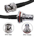 BNC Connector RG58 50 Ohm Cable BNC Male to Female Connector Bulkhead Low Loss CB Radio Coax Cable WiFi Antenna Extension Cable